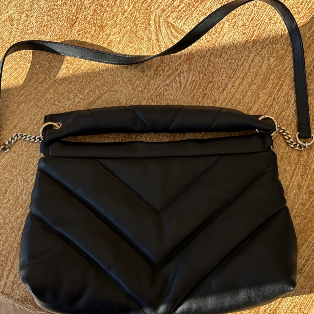Zara Black Quilted Shoulder Bag